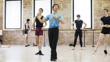 Li Cunxin taking rehearsals for Ben Stevenson's Cinderella in 2013. Photo Christian Tiger